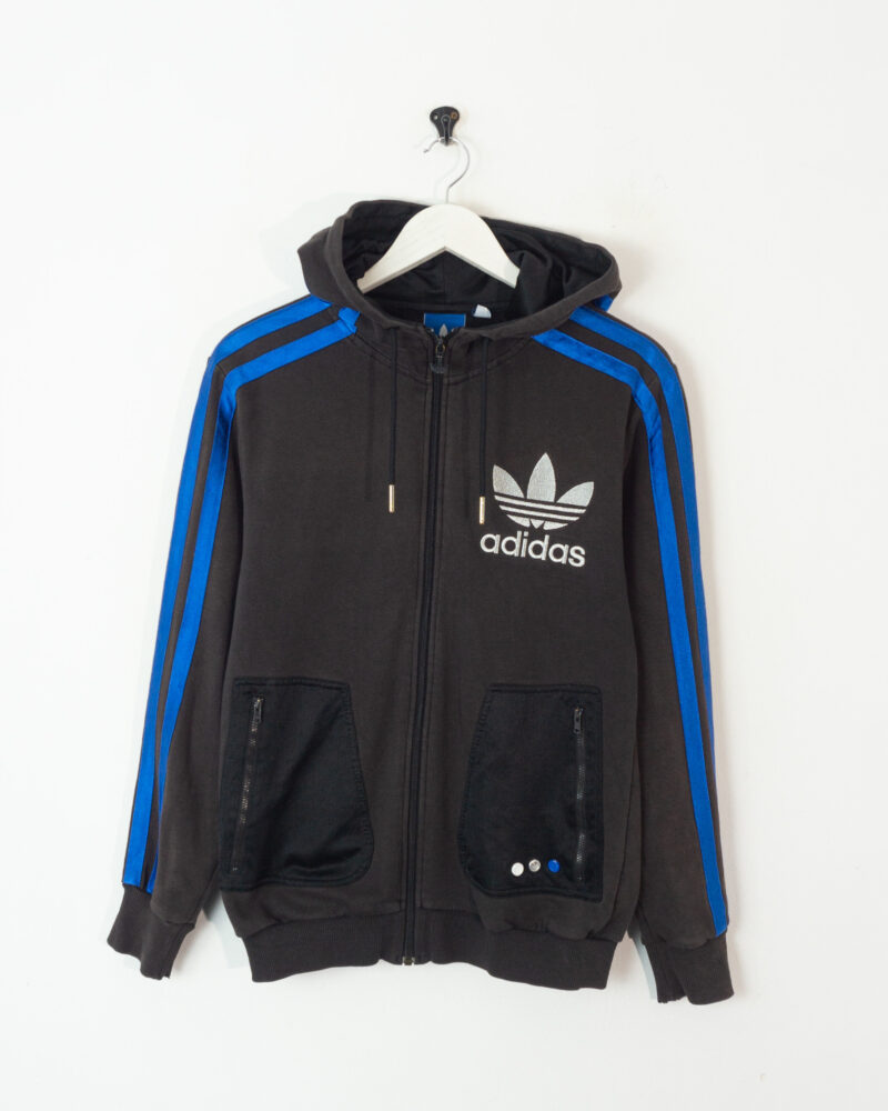 Adidas black full zip hoodie S - Imagen 2