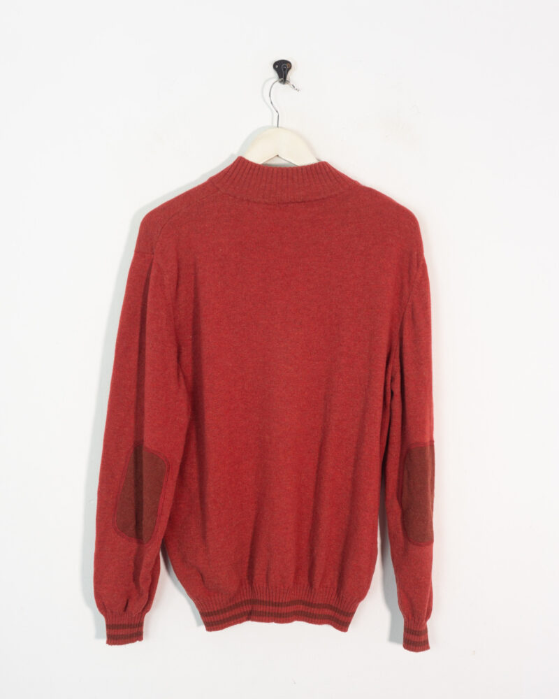 Lacoste 1/4 zip red sweater M - Imagen 3