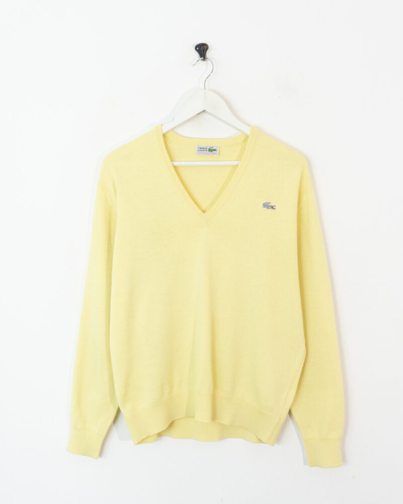 Lacoste vintage 90s yellow sweater M - Imagen 2