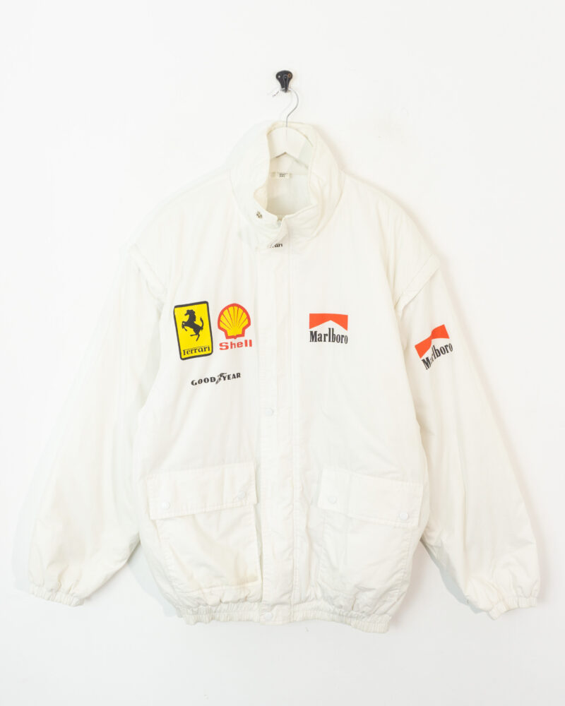 Ferrari team vintage 90s white coat XXL - Imagen 2