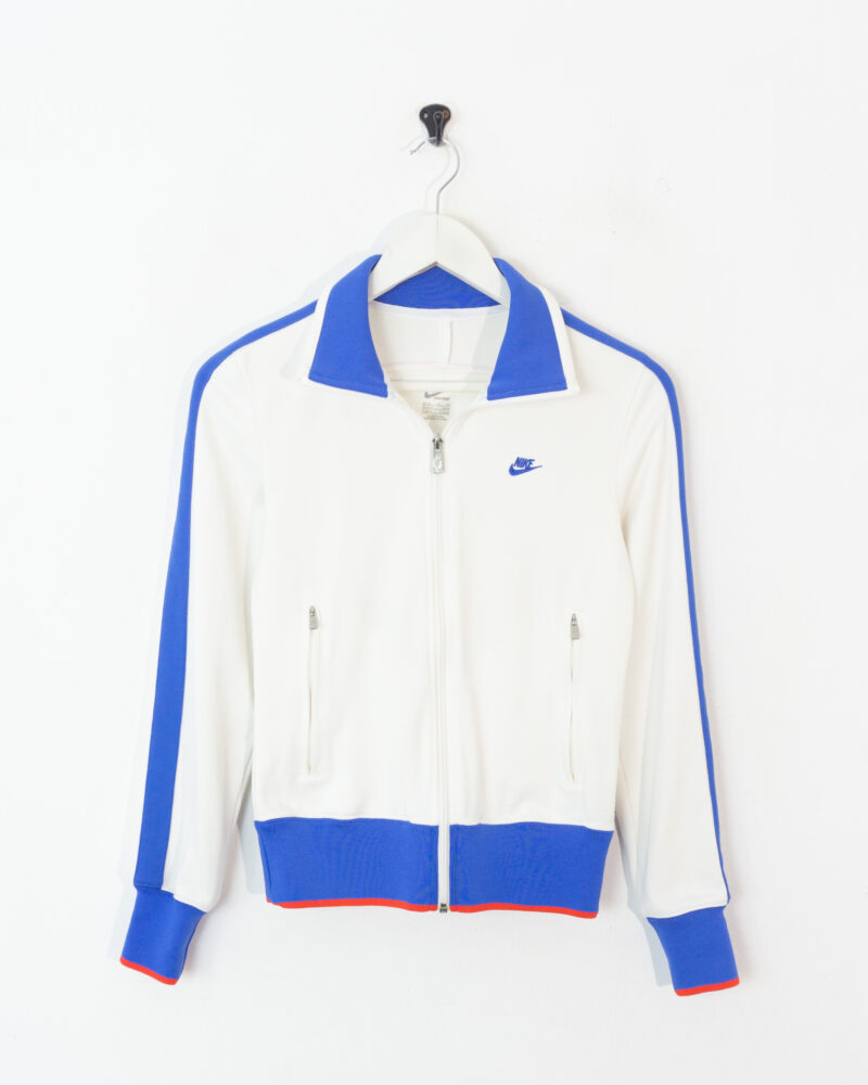 Nike vintage woman white/blue track jacket - Imagen 2