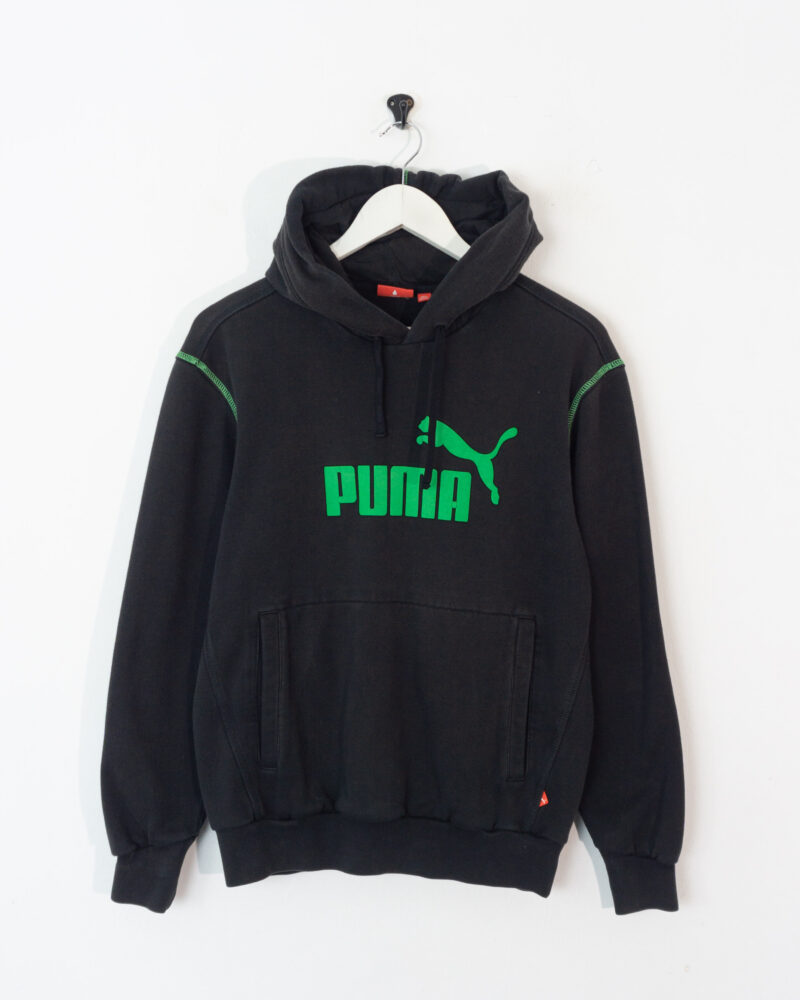 Puma vintage 00s green/black hoodie S - Imagen 2