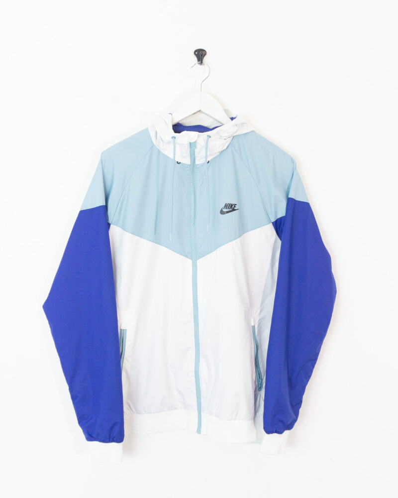 Nike woman blue/white track jacket L - Imagen 2