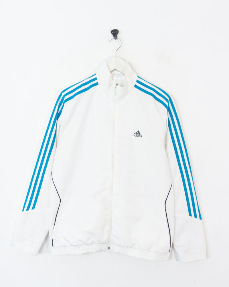 Adidas white/blue track jacket L - Imagen 2