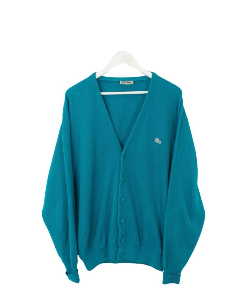 Lacoste vintage 90s green cardigan L