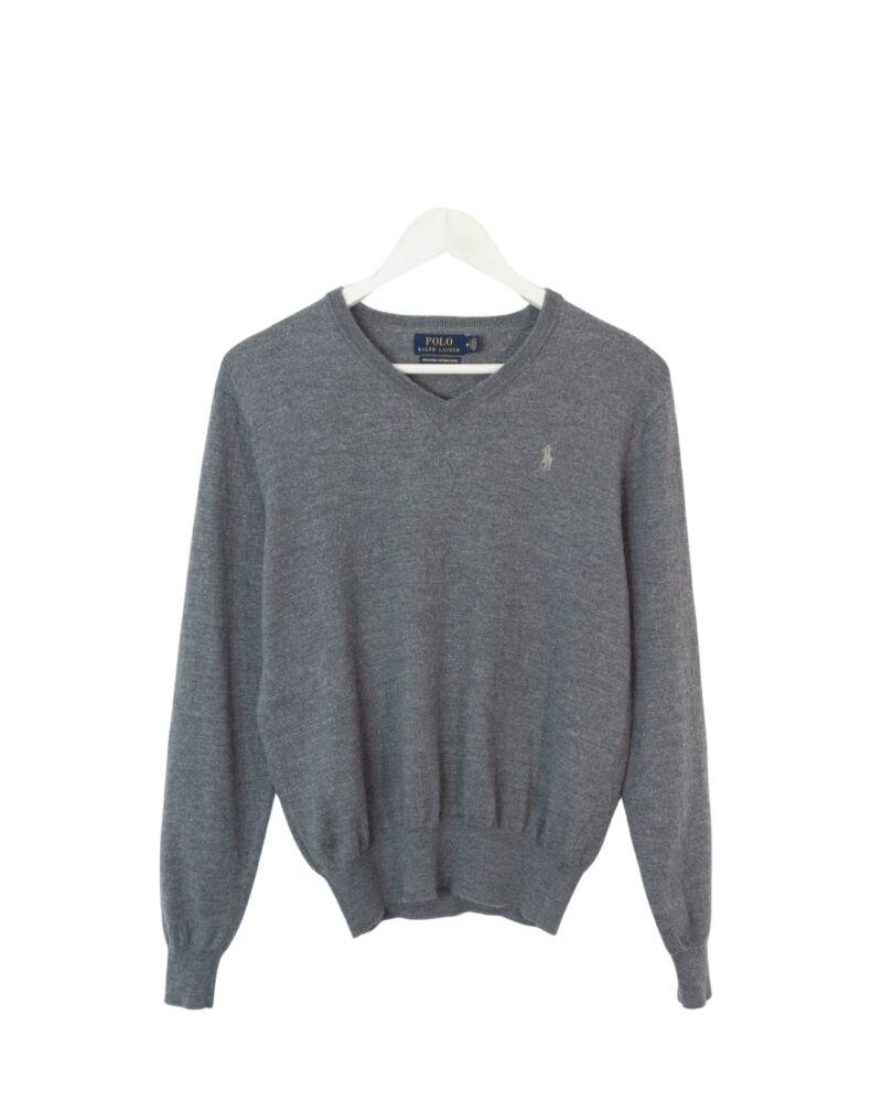 Ralph Lauren grey v-neck sweater S