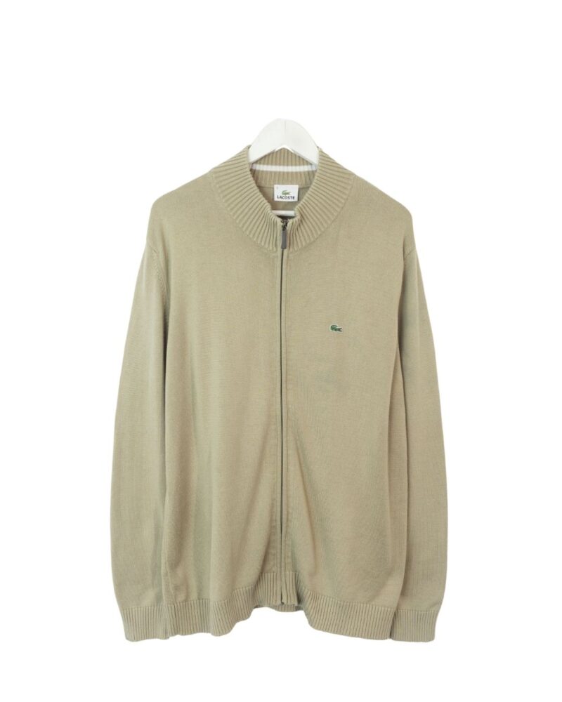 Lacoste vintage 00s beige knit jacket XL