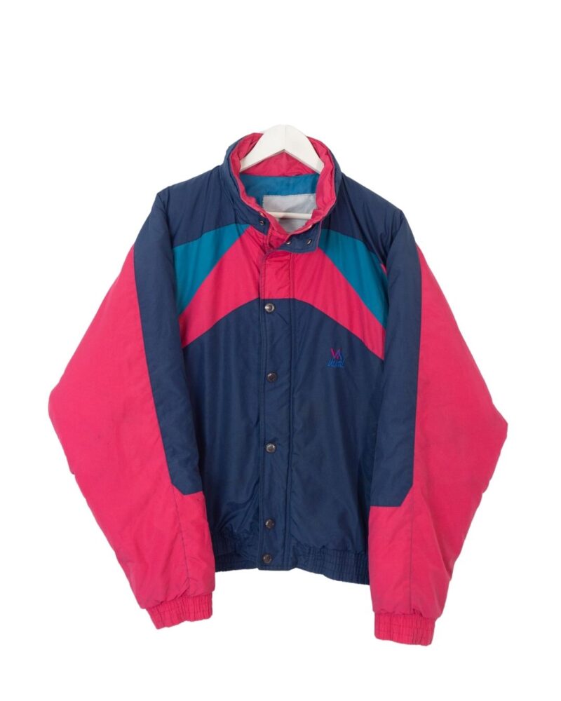 Vasari woman vintage 90s pink/navy coat XL