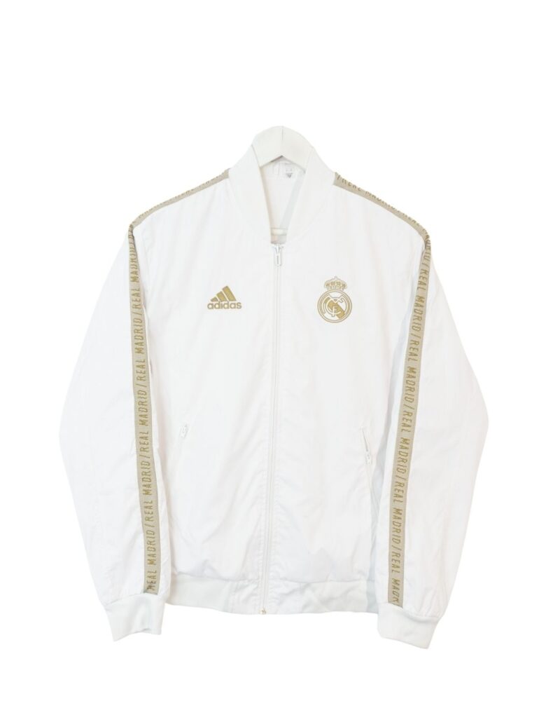 Adidas Real Madrid white track jacket S