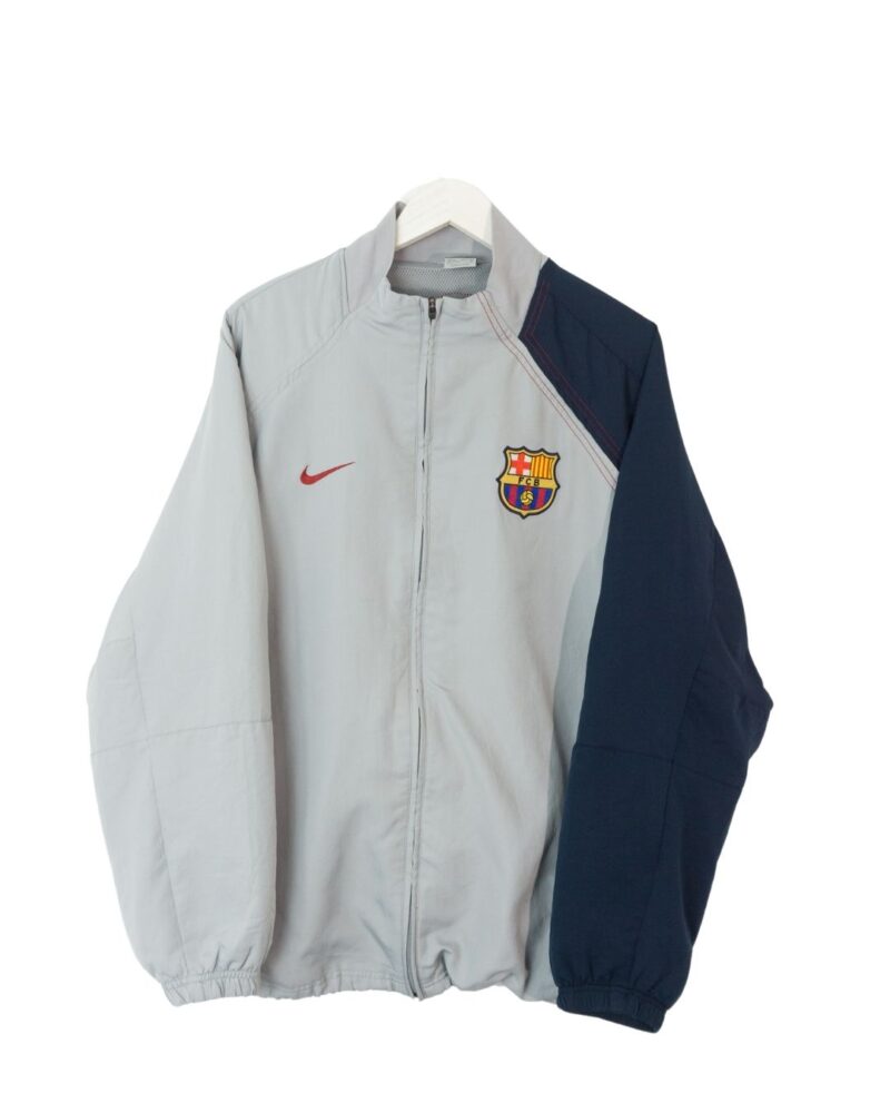 Nike Fc Barcelona grey/navy track jacket 2004/05 XL