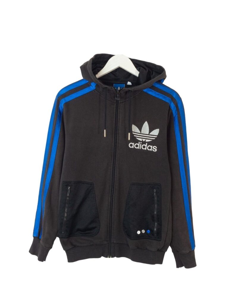 Adidas black full zip hoodie S