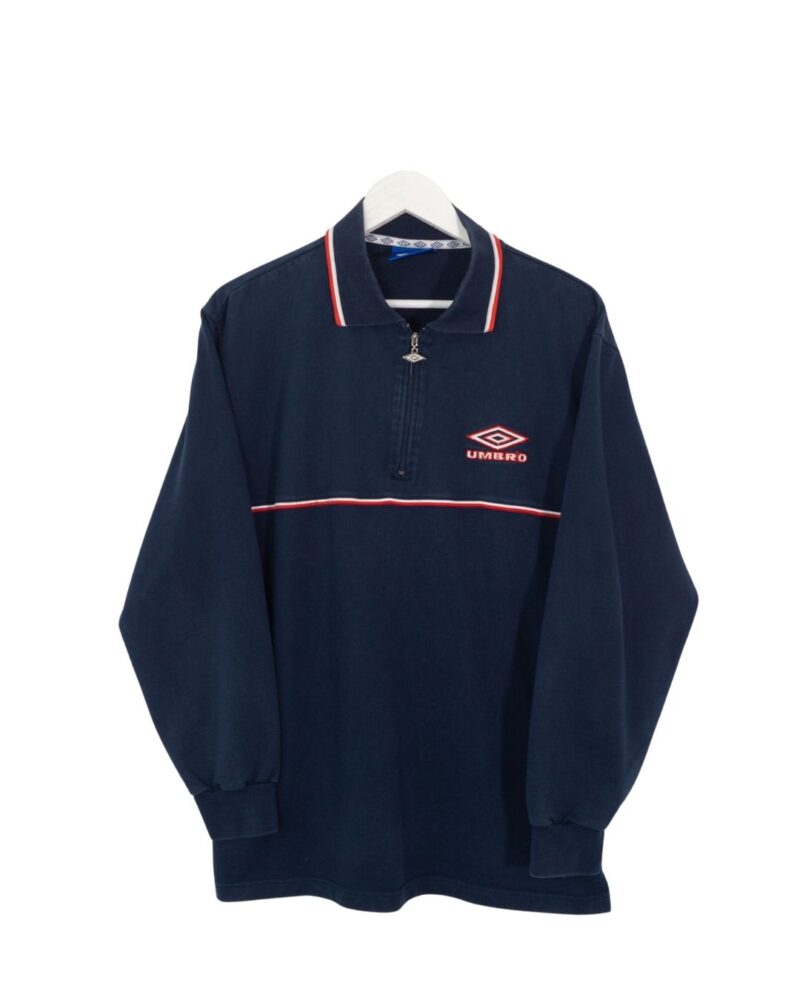 Umbro vintage 90s 1/4 zip navy sweatshirt L