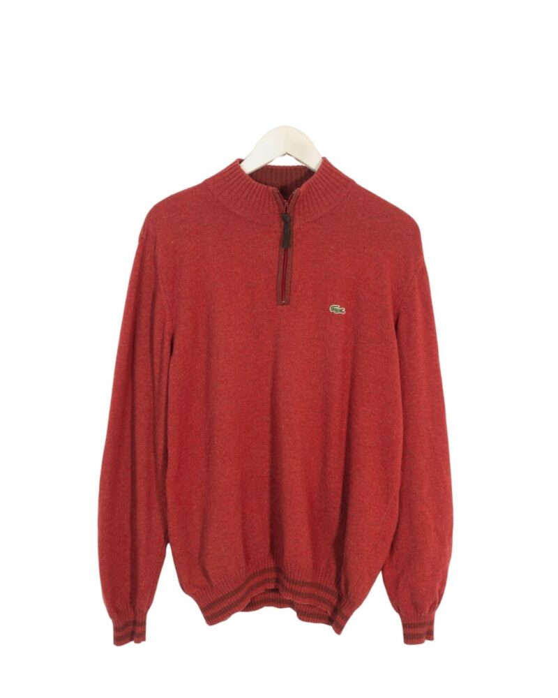 Lacoste 1/4 zip red sweater M