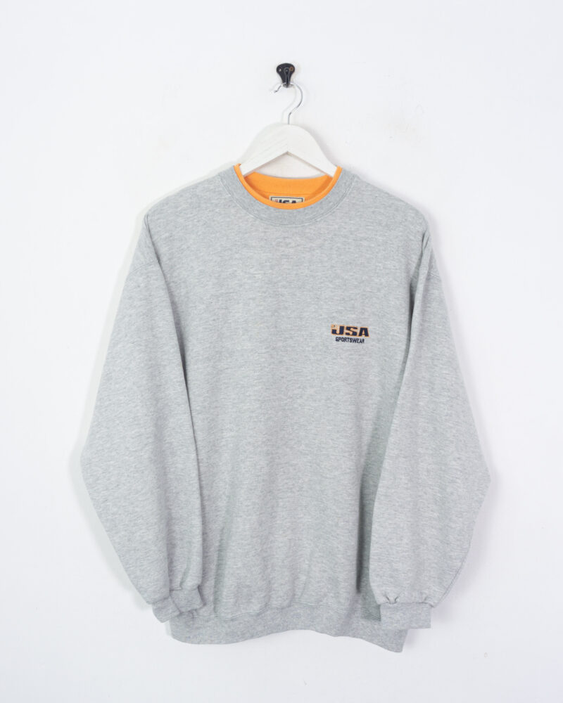 Usa vintage 90s grey sweatshirt XL - Imagen 2