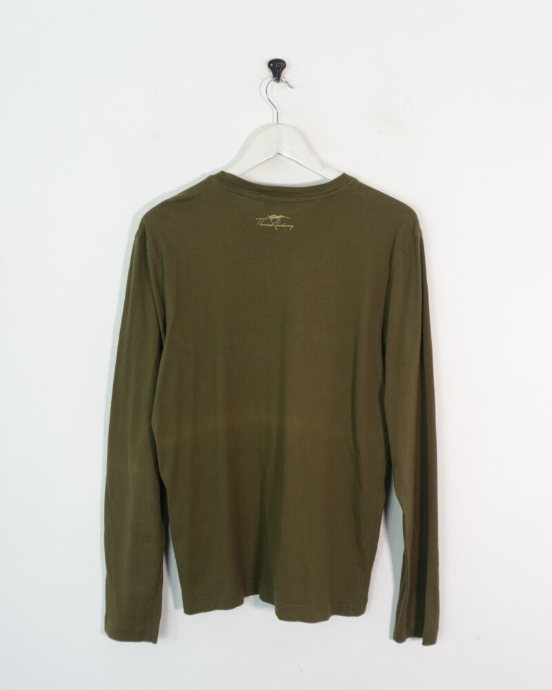 Thomas Burberry vintage 00s green l/s t-shirt XL - Imagen 3