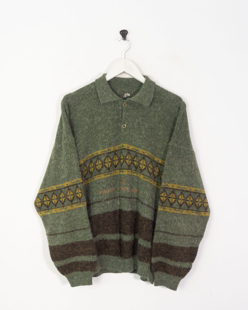 Vintage 90s button sweater L - Imagen 2