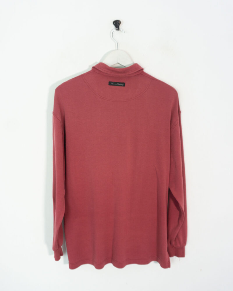 Burberrys vintage 90s burgundy l/s polo L - Imagen 6