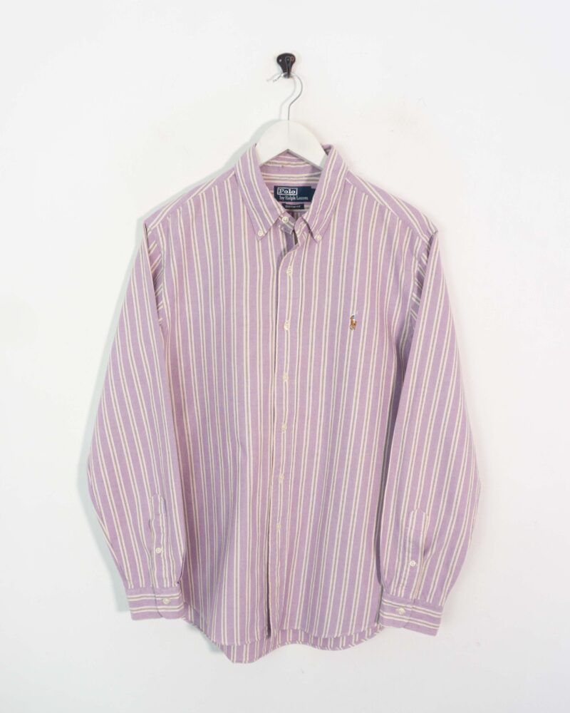 Ralph Lauren vintage 90s stripes shirt L - Imagen 2