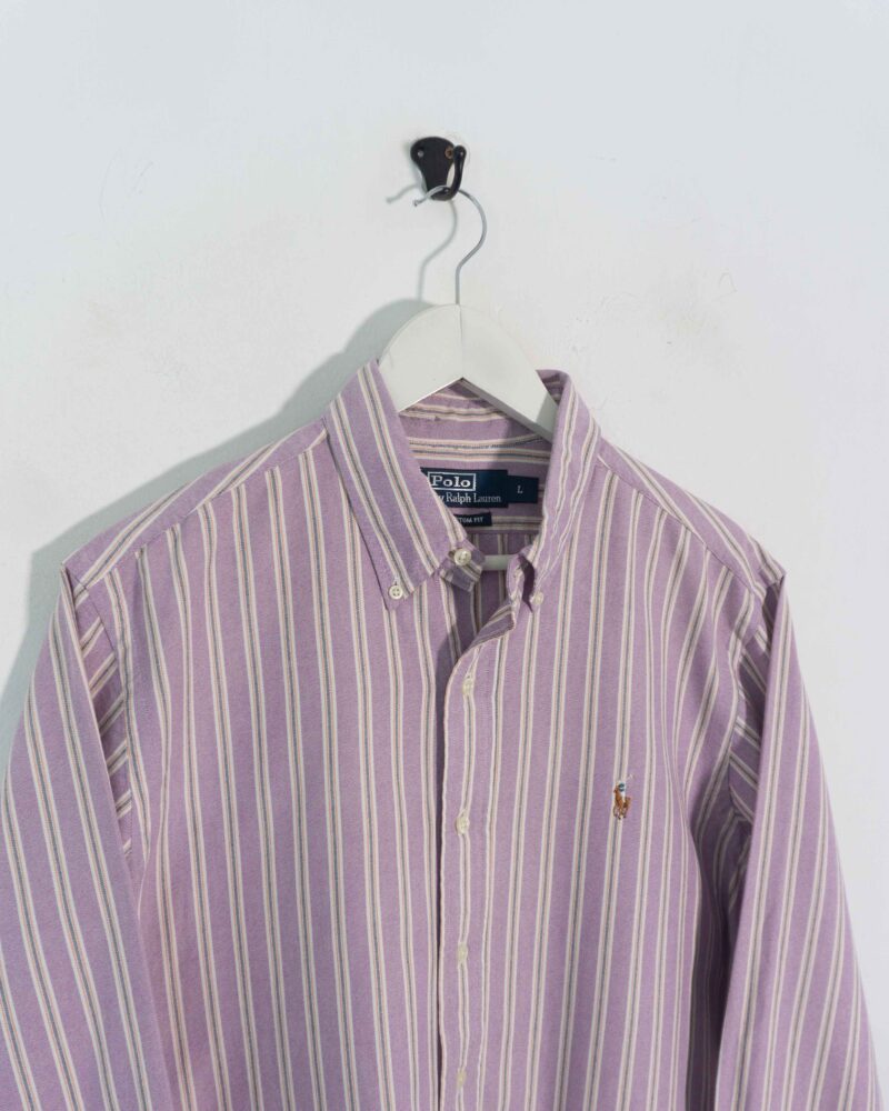 Ralph Lauren vintage 90s stripes shirt L - Imagen 3