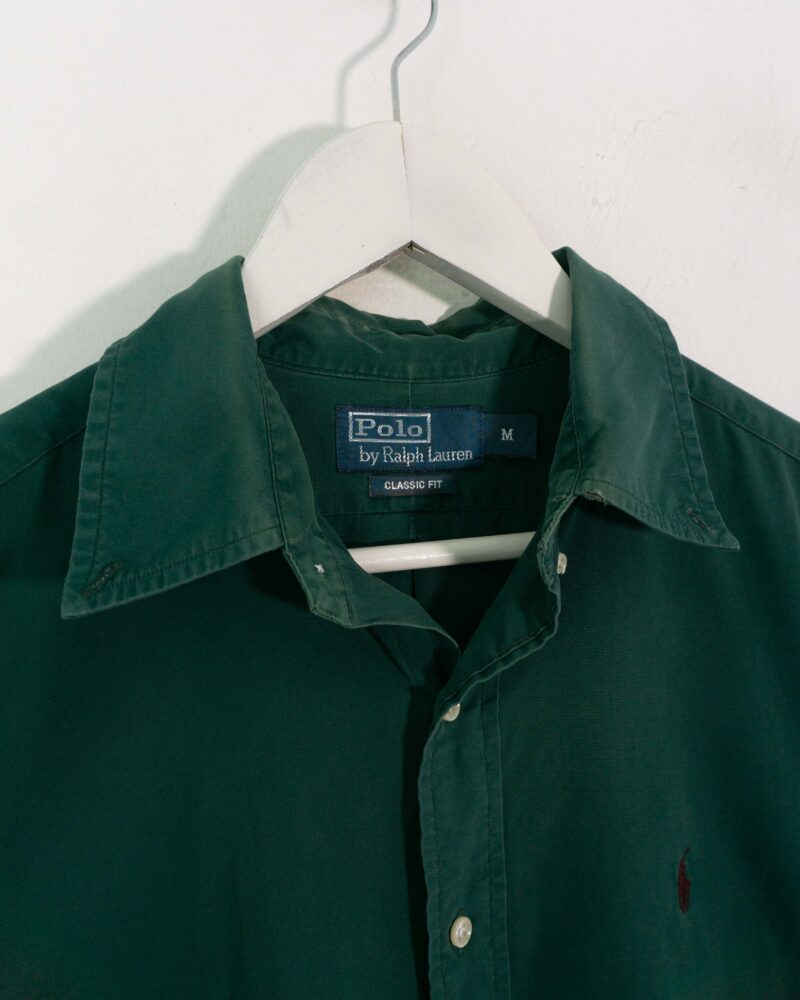 Ralph Lauren vintage 00s green shirt M - Imagen 3