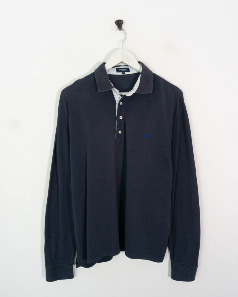 Burberrys vintage 00s navy l/s polo L - Imagen 2