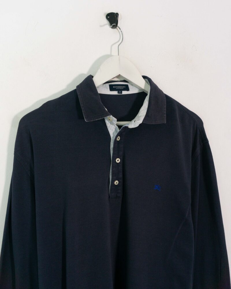 Burberrys vintage 00s navy l/s polo L - Imagen 3