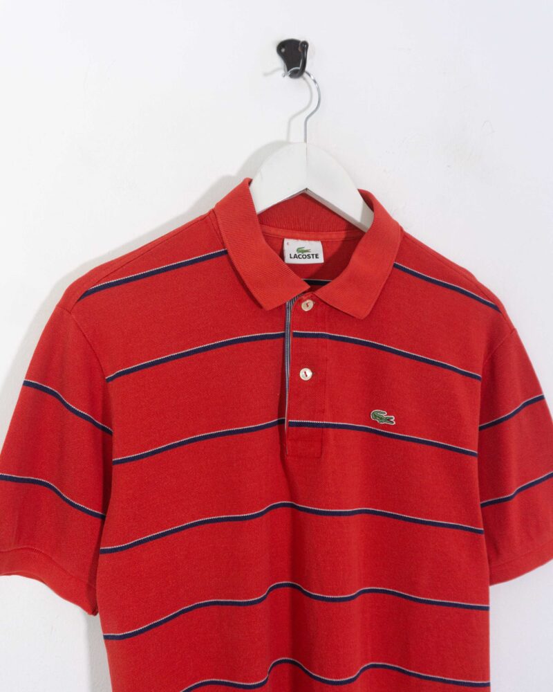 Lacoste vintage 00s red stripes polo M - Imagen 3