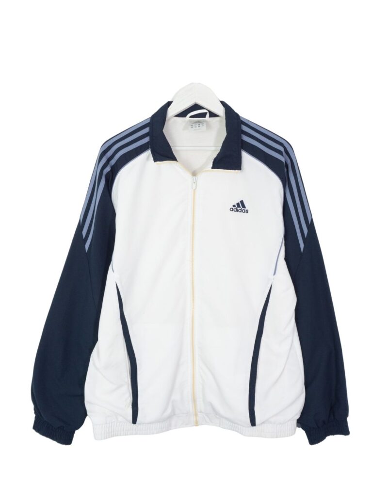 Adidas vintage 00s white/navy track jacket L