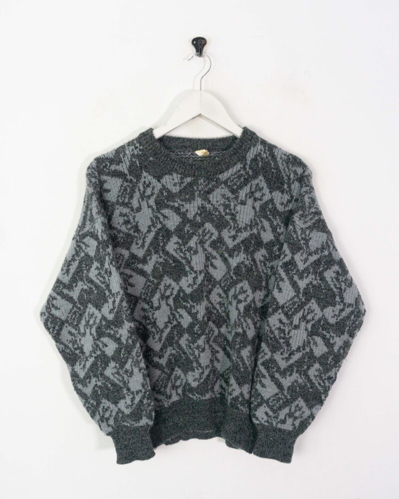 Vintage 90s grey sweater S - Imagen 2