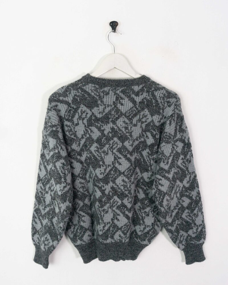 Vintage 90s grey sweater S - Imagen 4