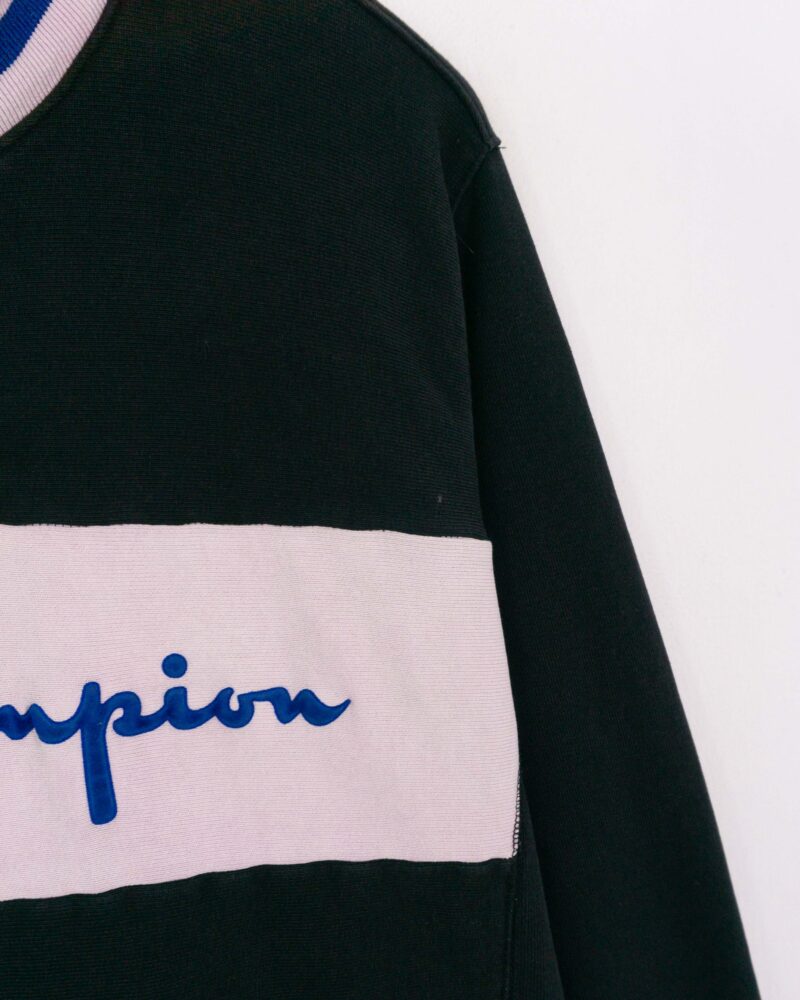 Champion navy/white 1/4 zip sweatshirt L - Imagen 3