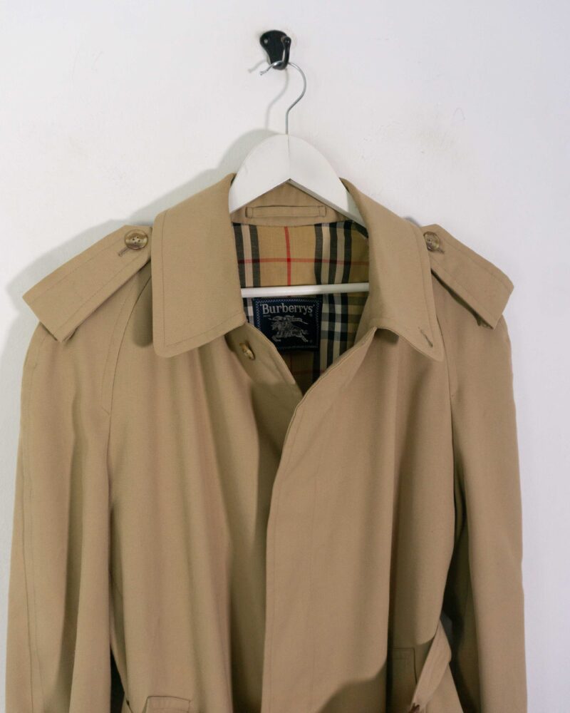 Burberrys vintage 90s beige trench coat 44 - Imagen 3