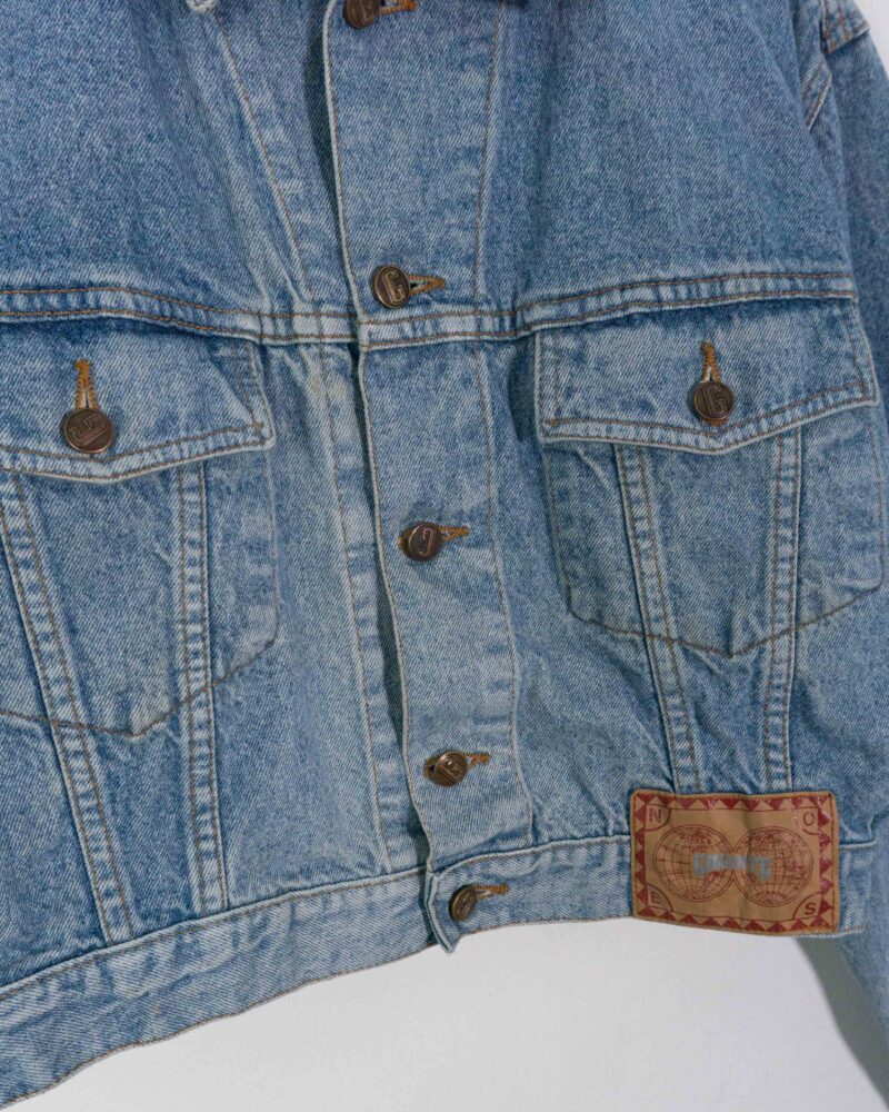 Vintage 90s woman crop denim jacket M - Imagen 3