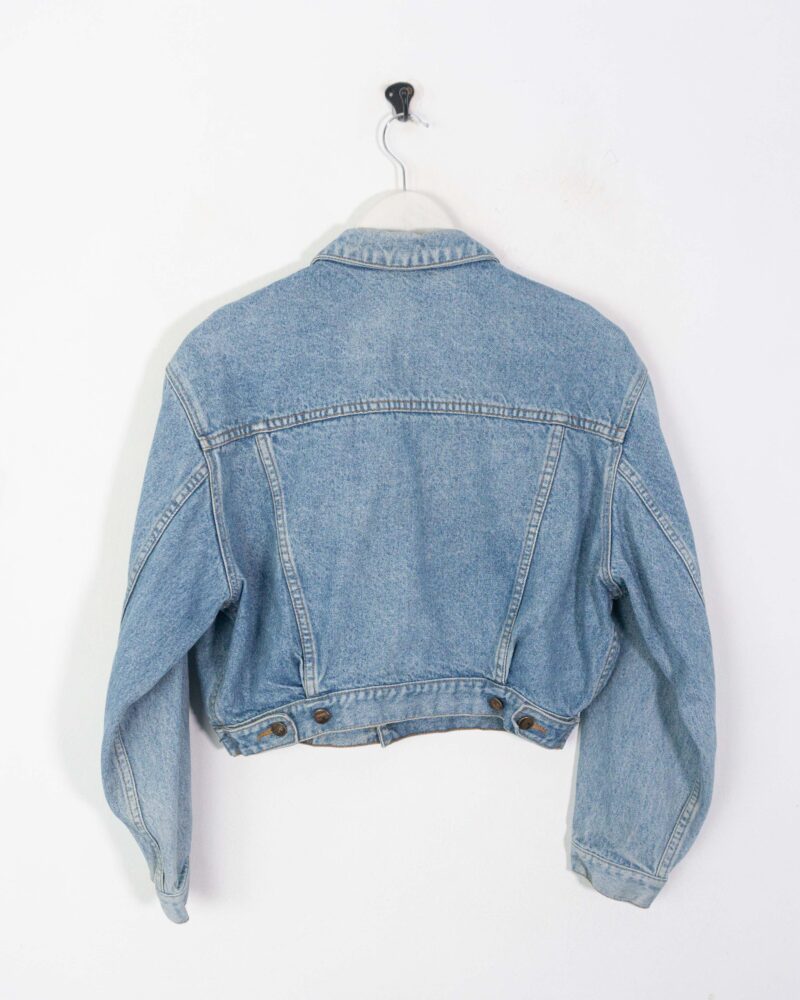 Vintage 90s woman crop denim jacket M - Imagen 4