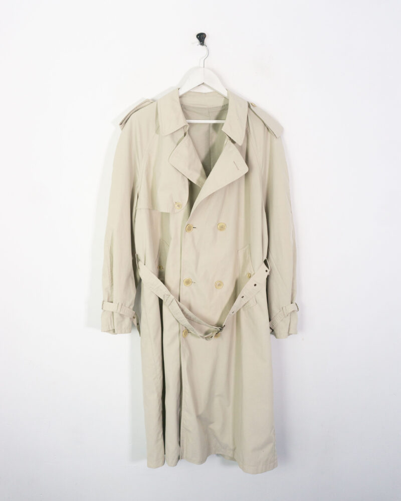 Vintage 90s beige trench coat 50 - Imagen 2