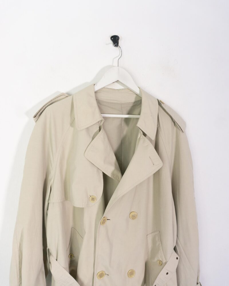 Vintage 90s beige trench coat 50 - Imagen 3