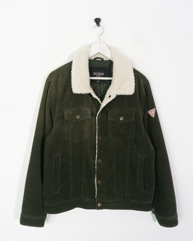 Guess brown corduroy jacket L - Imagen 2