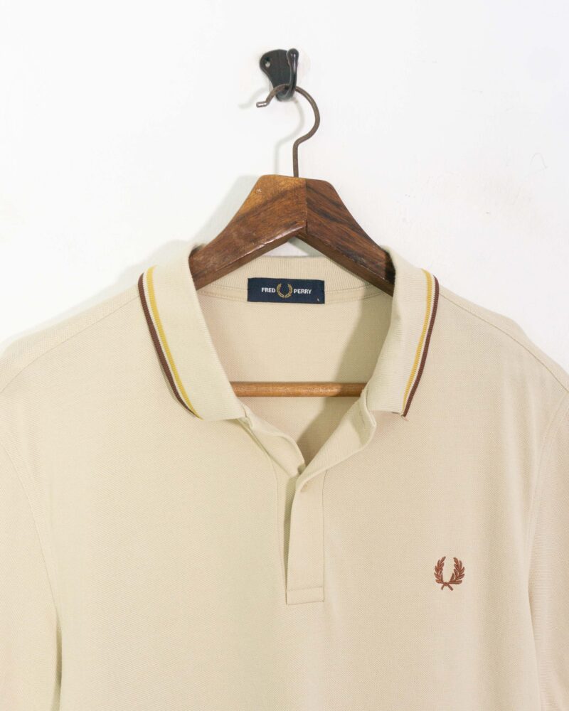 Fred Perry vintage 00s beige polo L - Imagen 3