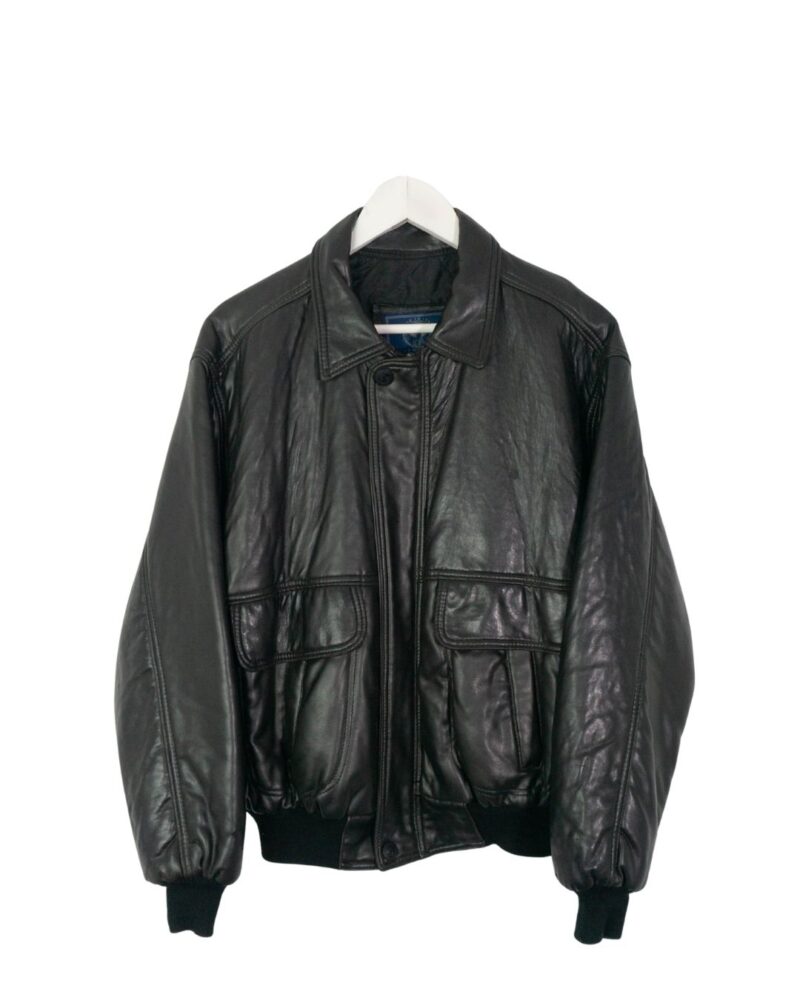 Vintage 90s black bomber jacket M