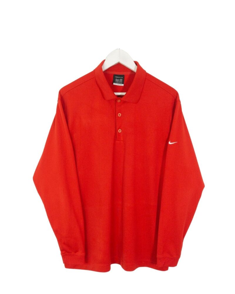 Nike golf red l/s polo XL