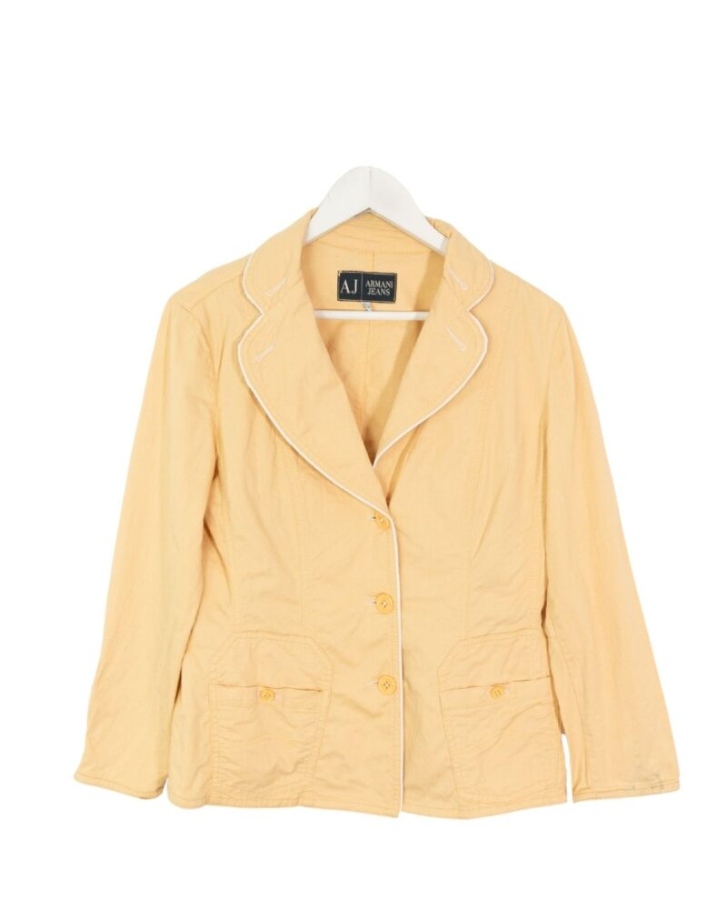 Armani vintage 00s yellow suit 48