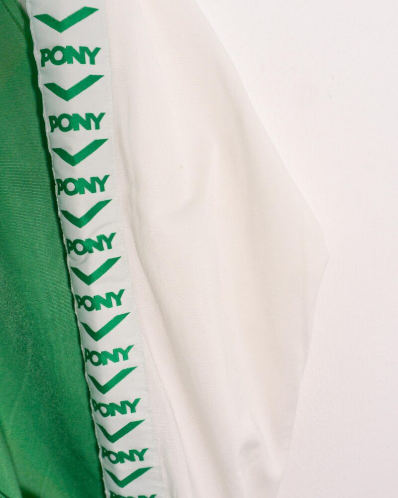 Pony vintage 90s green/white track jacket L - Imagen 4