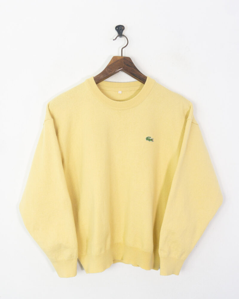 Lacoste vintage 90s yellow sweater S - Imagen 2