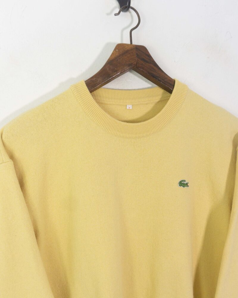 Lacoste vintage 90s yellow sweater S - Imagen 3