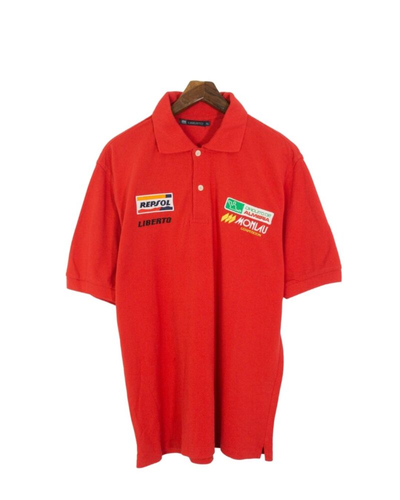 Repsol vintage 00s red polo XL