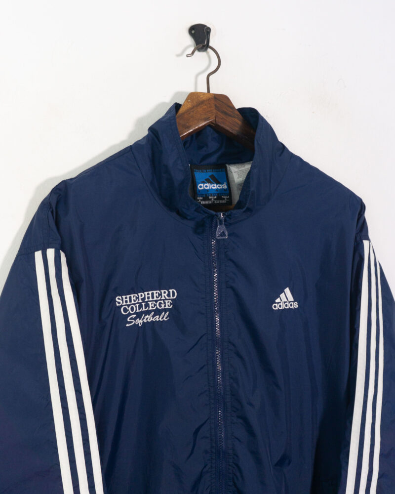 Adidas vintage 90s navy shell jacket L - Imagen 3