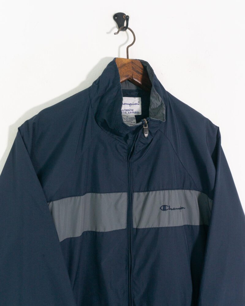 Champion vintage 90s navy/green track jacket M - Imagen 3