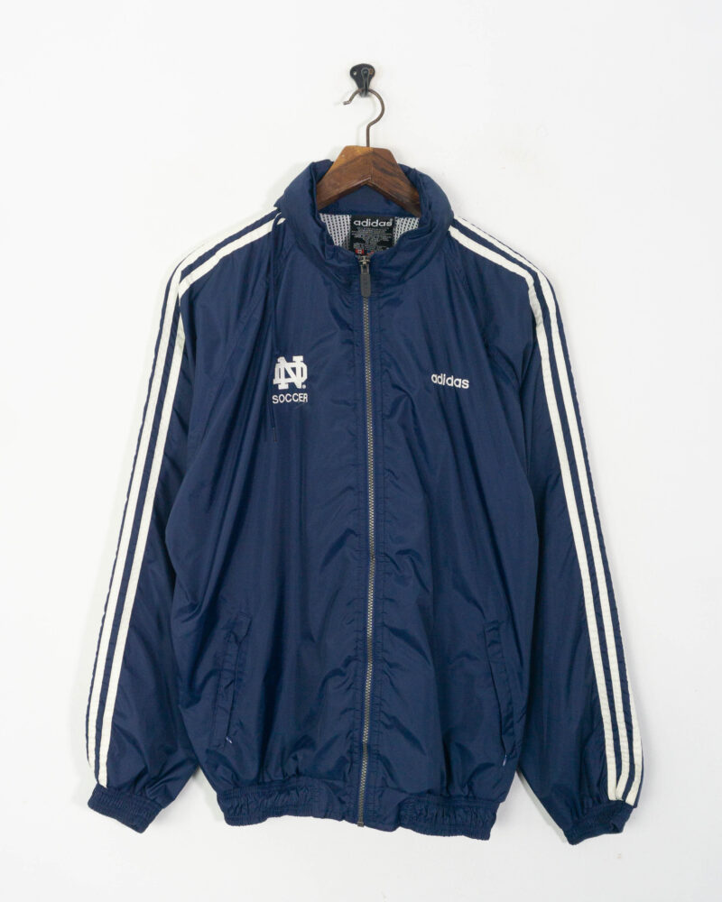 Adidas vintage 90s Notre Dame navy shell jacket L - Imagen 2