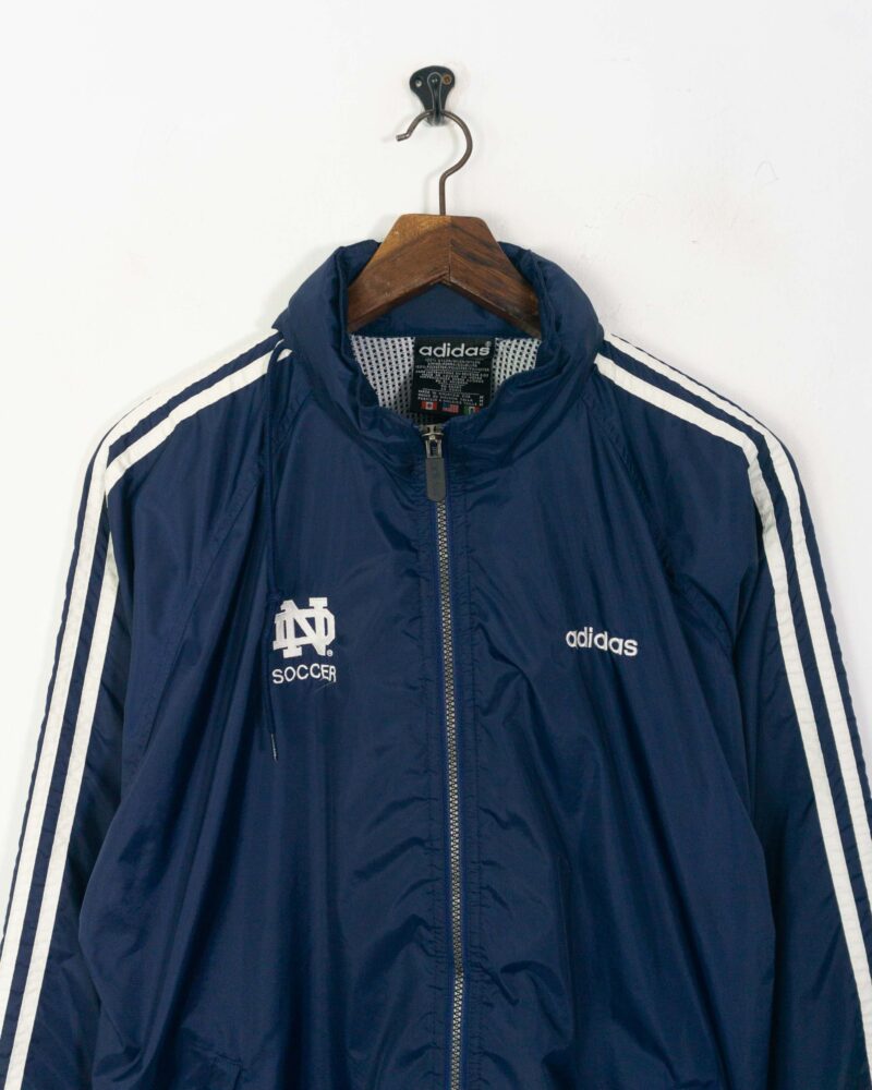 Adidas vintage 90s Notre Dame navy shell jacket L - Imagen 3