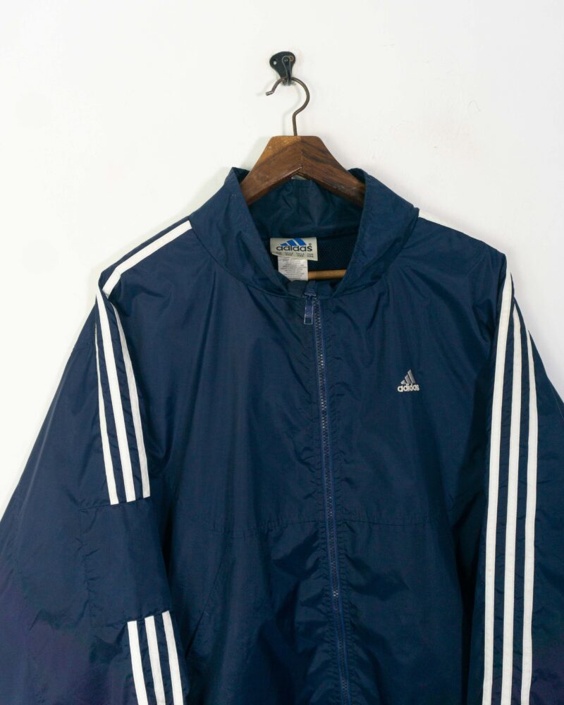 Adidas vintage 90s navy shell jacket XXL - Imagen 3